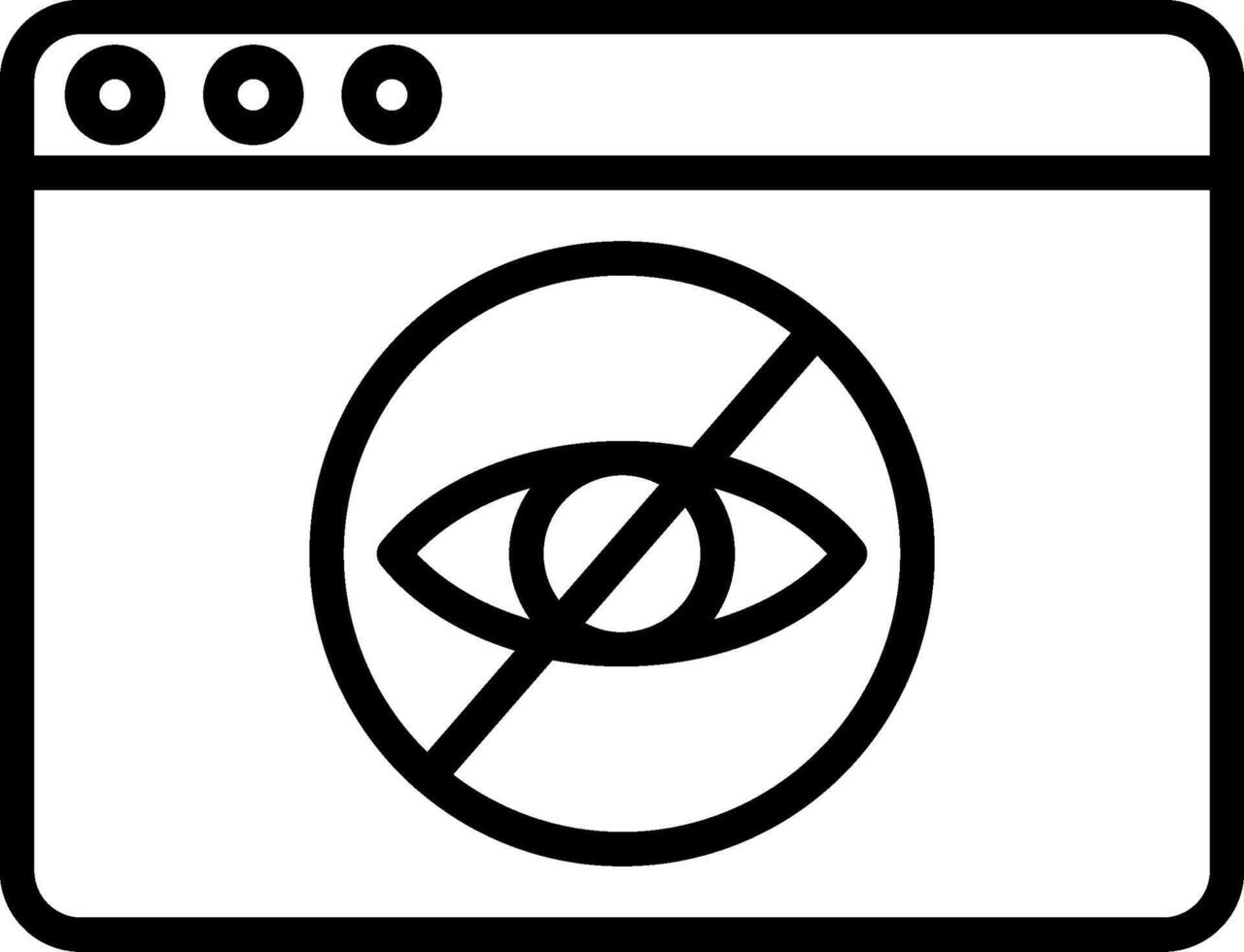 Eye Line Icon vector