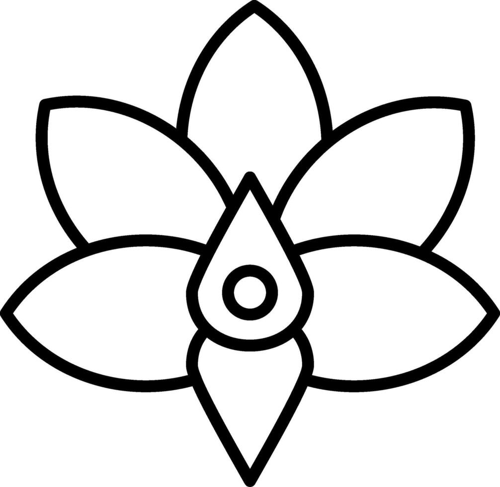 Orchid Line Icon vector