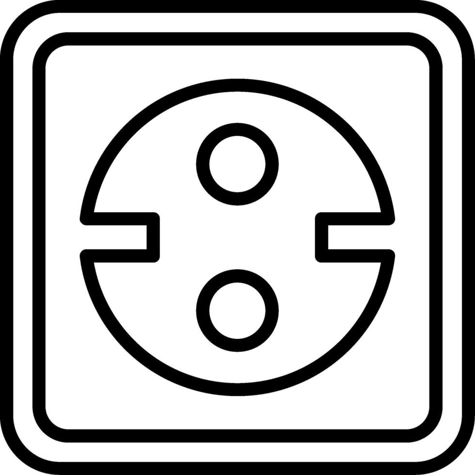 Socket Line Icon vector