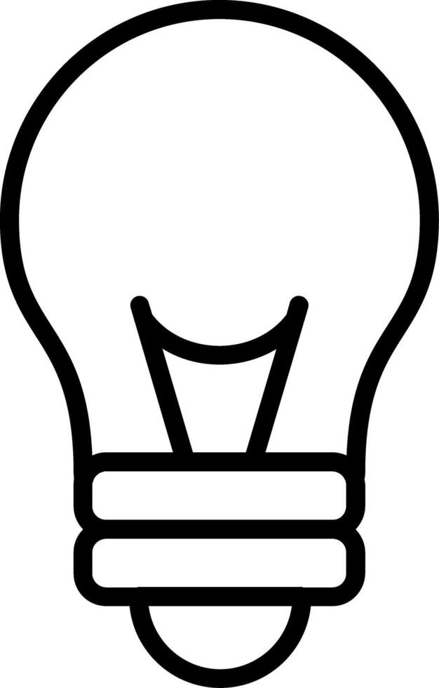 Light Bulb Line Icon vector