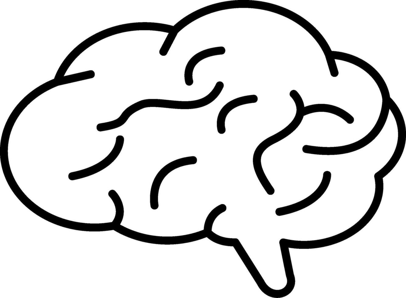 Brain Line Icon vector