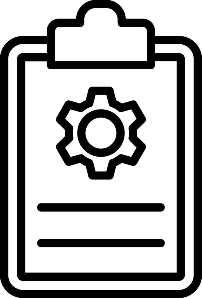 Clipboard Line Icon vector