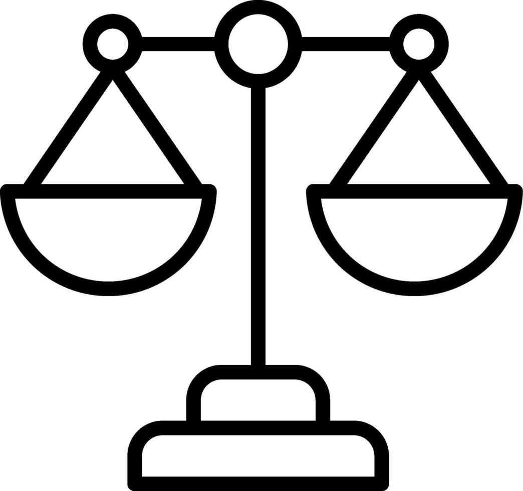 Balance Line Icon vector