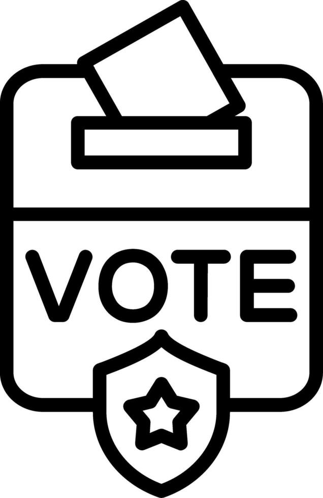 Voting Box Line Icon vector