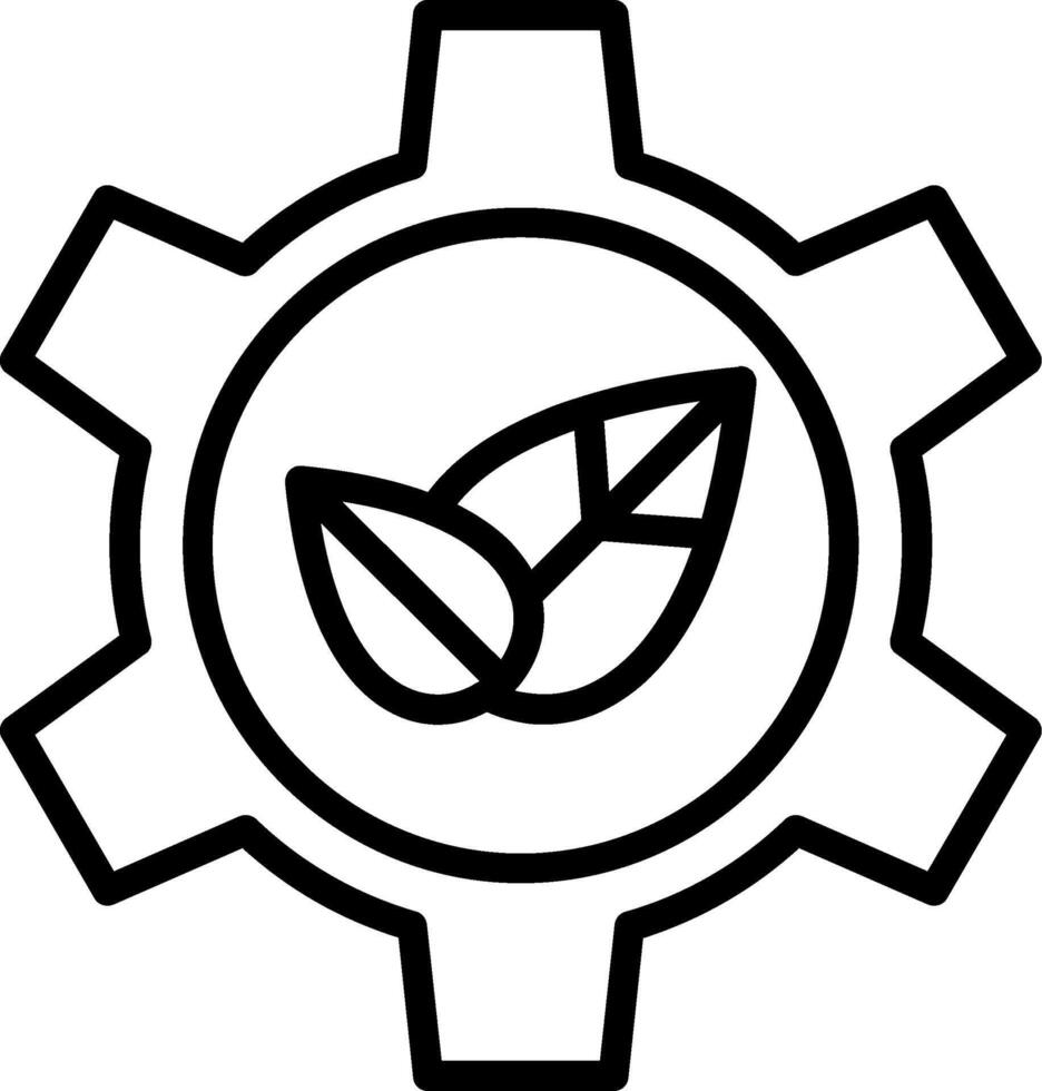 Gear Line Icon vector