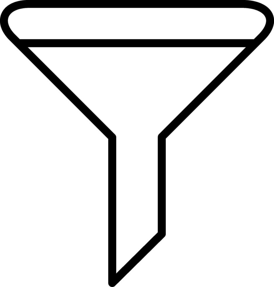 Funnel Line Icon vector