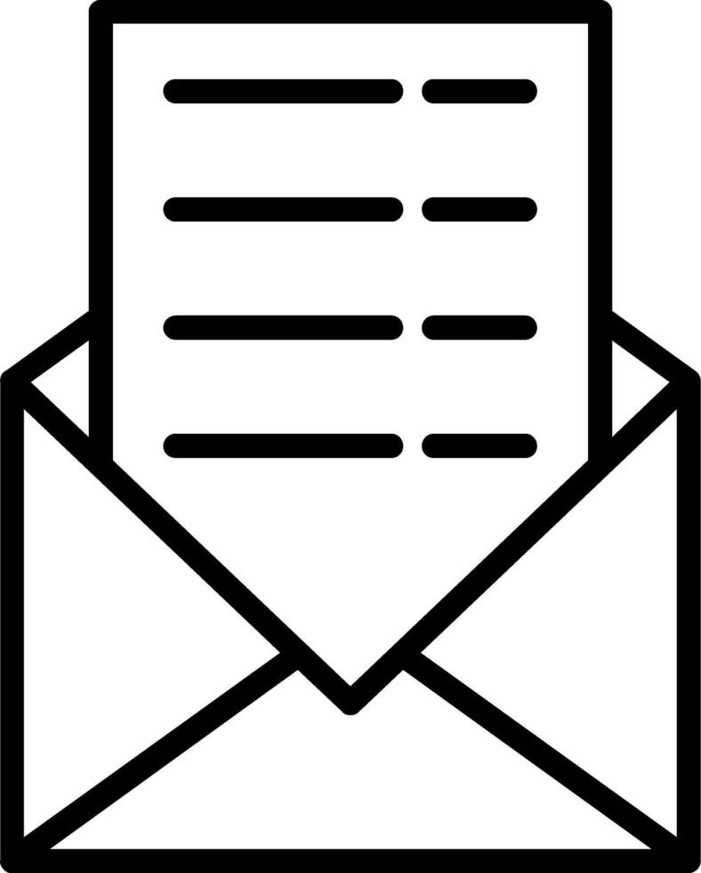 Mail Line Icon vector