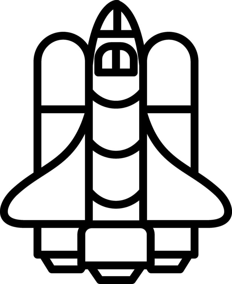 Spaceship Line Icon vector