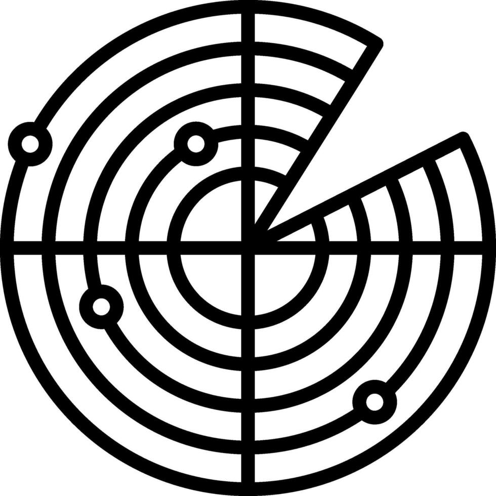 Radar Line Icon vector