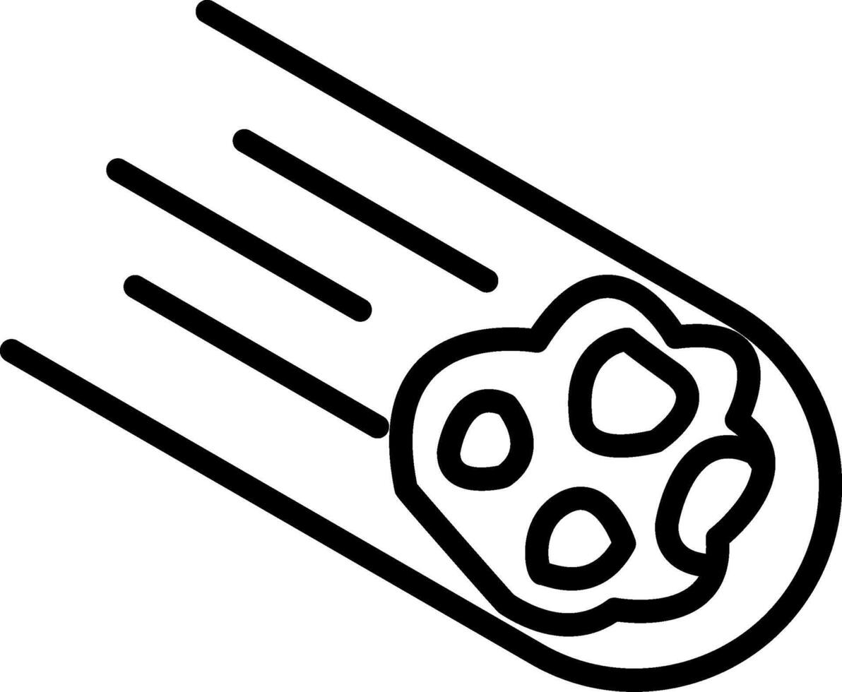 Meteorites Line Icon vector