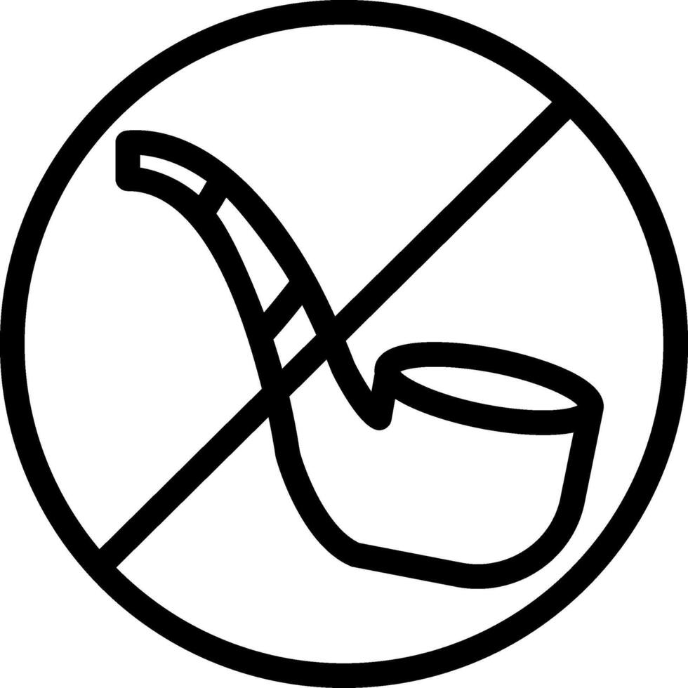 No Smoking Pipe Icon vector