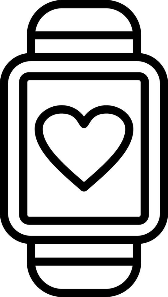 Smartwatch Line Icon vector