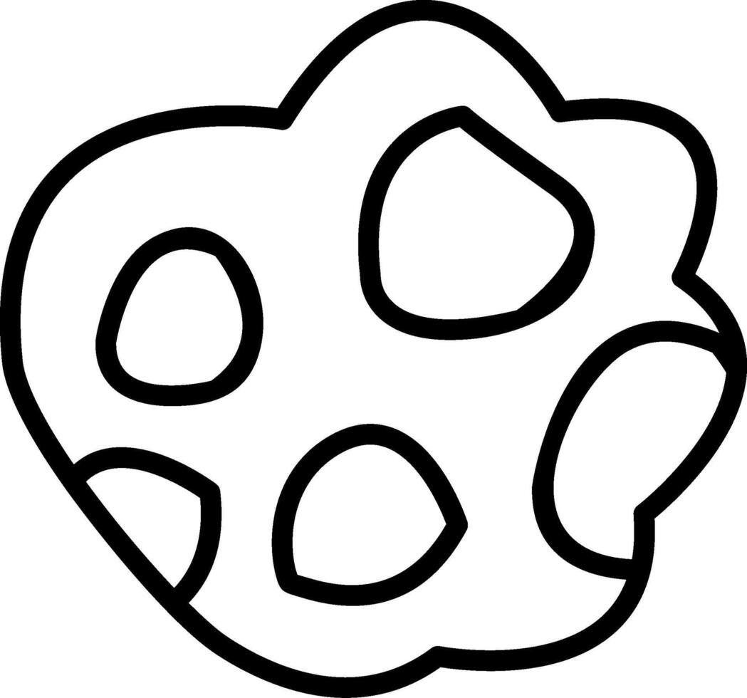 Asteroid Line Icon vector