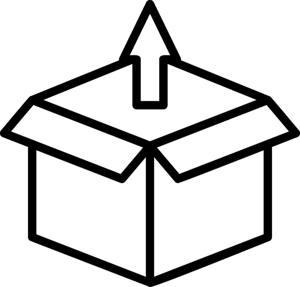 Delivery Box Line Icon vector