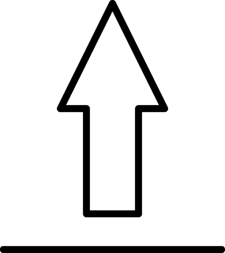 Up Sign Line Icon vector