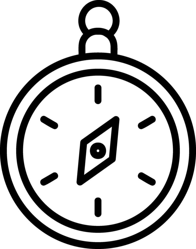 Compass Line Icon vector