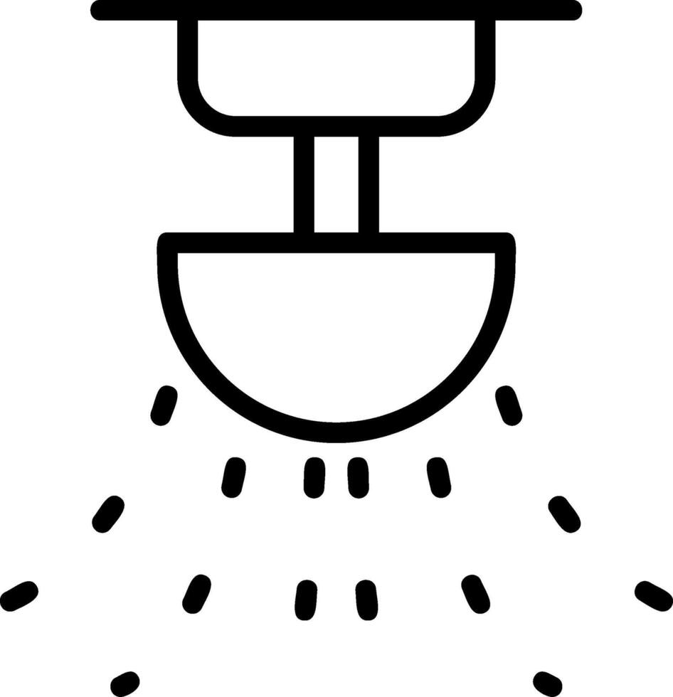 Sprinkler Line Icon vector