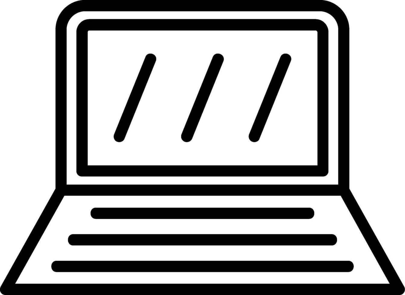Laptop Line Icon vector