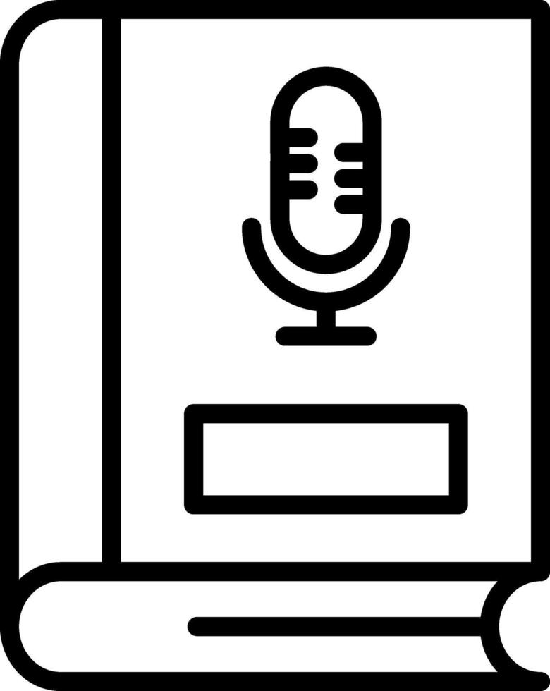 Audio Book Line Icon vector