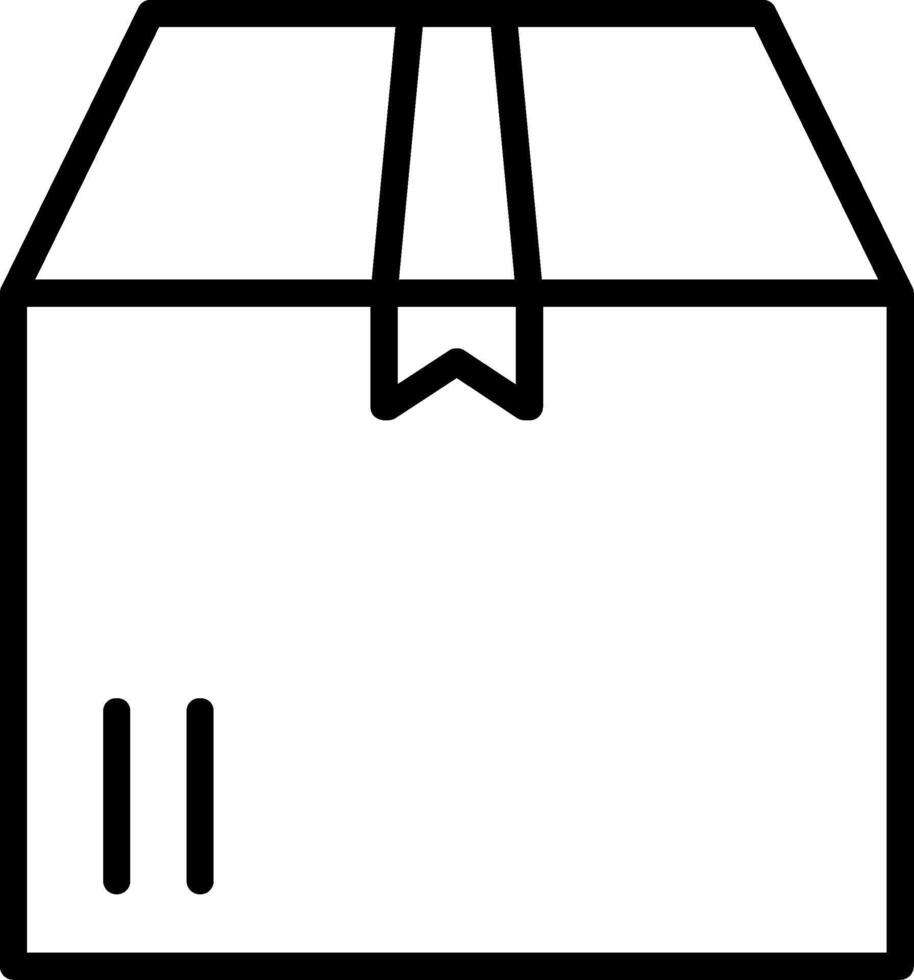Delivery Box Line Icon vector