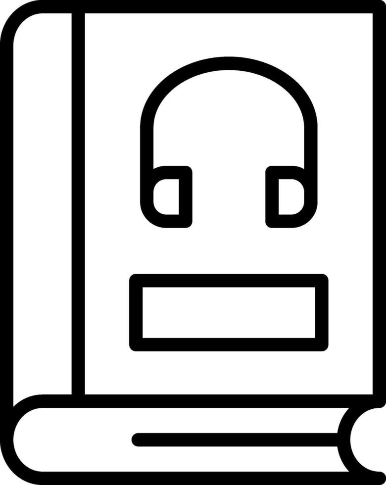Audio Book Line Icon vector