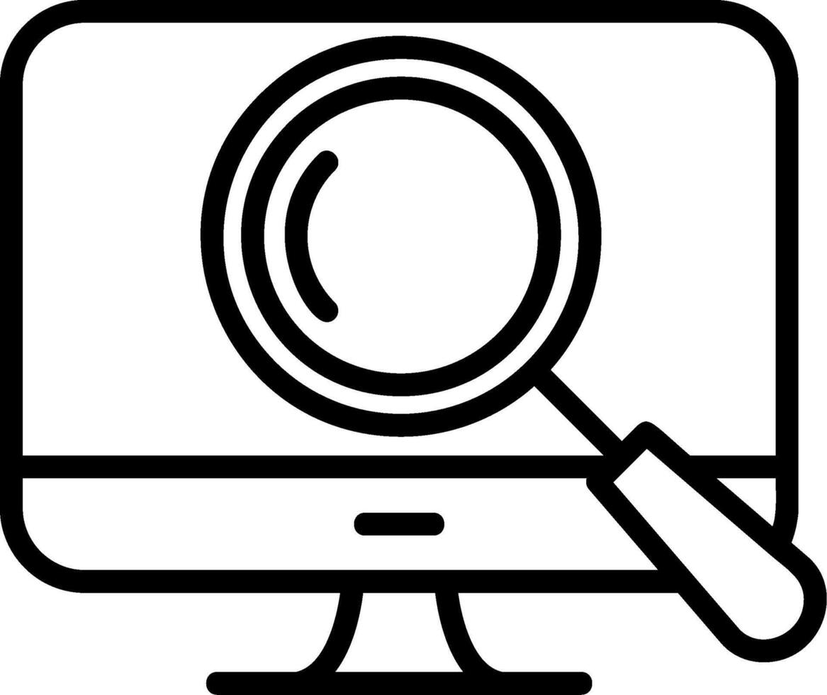 Search Line Icon vector