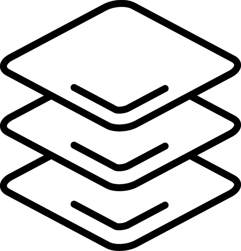 Layers Line Icon vector