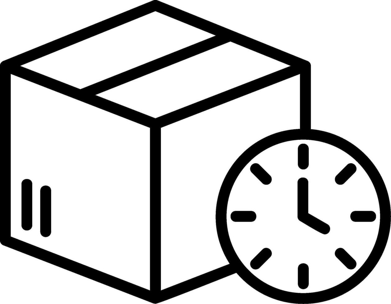 Delivery Time Line Icon vector