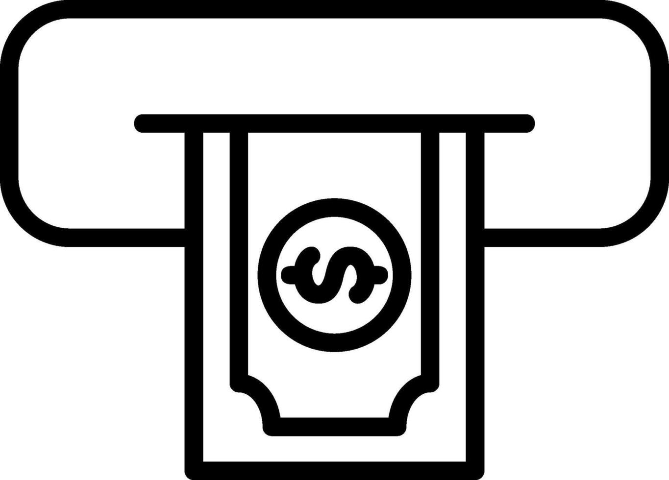 Cash Withdraw Line Icon vector
