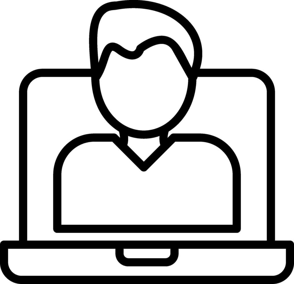 Avatar Line Icon vector