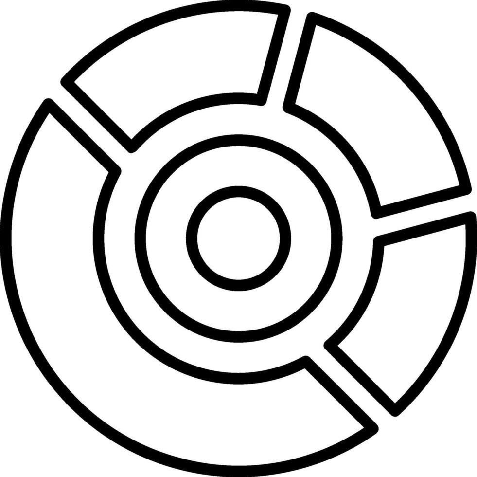 Marked Donut Chart Icon vector