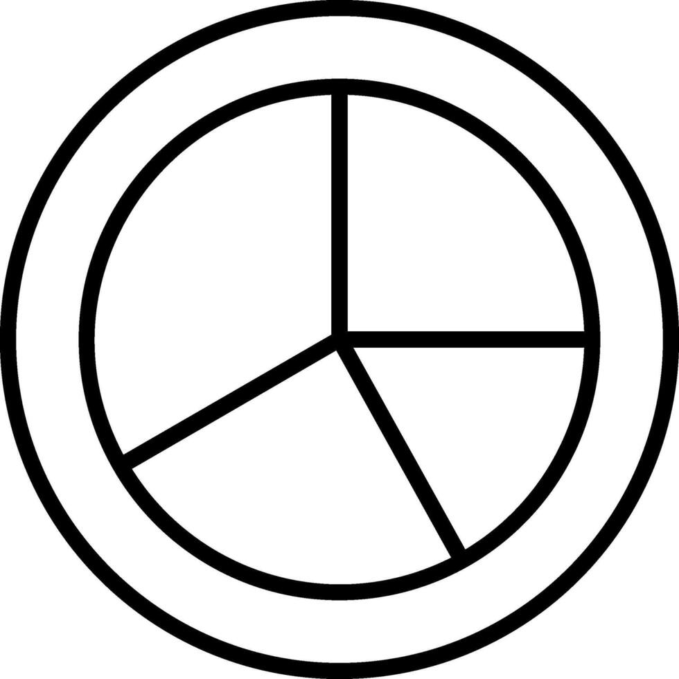 Pie Chart Pieces Icon vector
