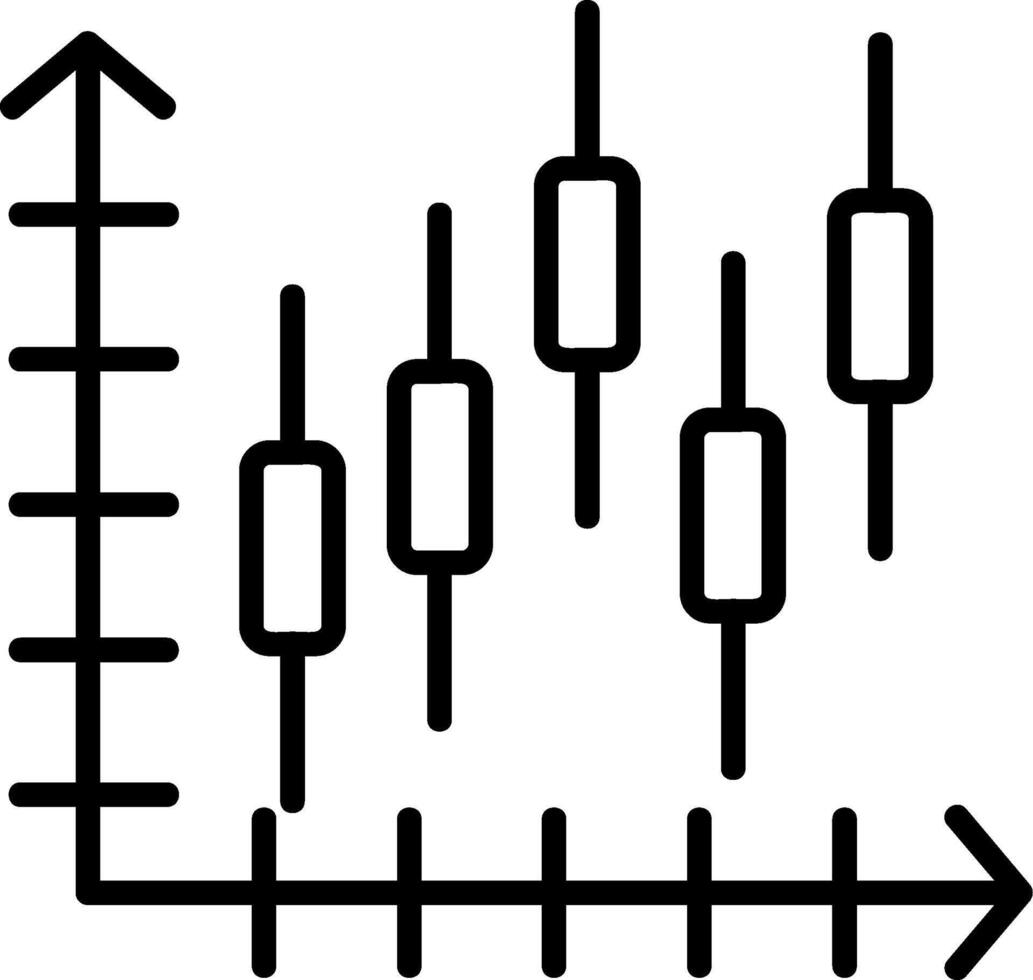 Candlestick Chart Icon vector