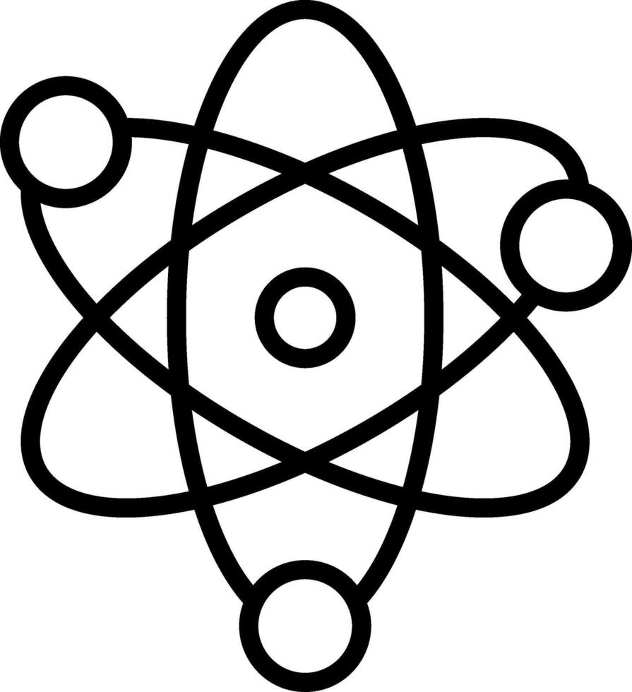 Neucleus Line Icon vector