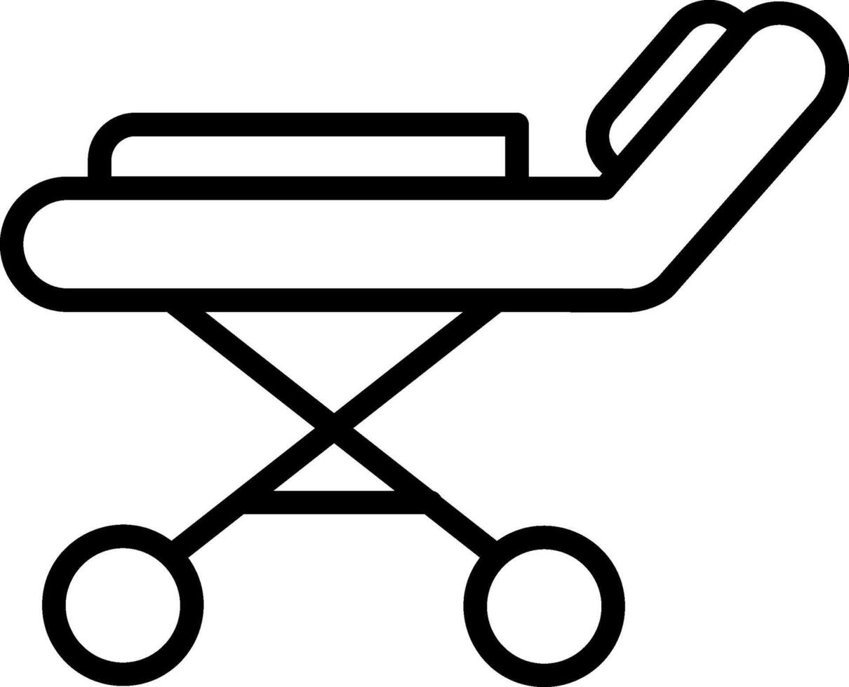 Stretcher Line Icon vector