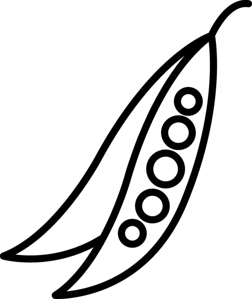 Pea Line Icon vector