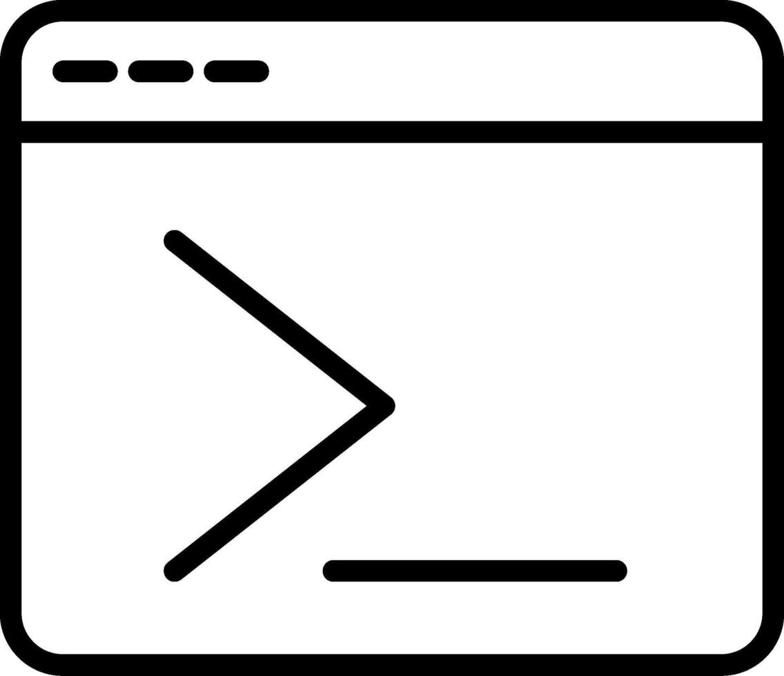 terminal Line Icon vector