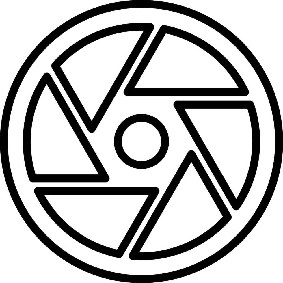 Shutter Line Icon vector