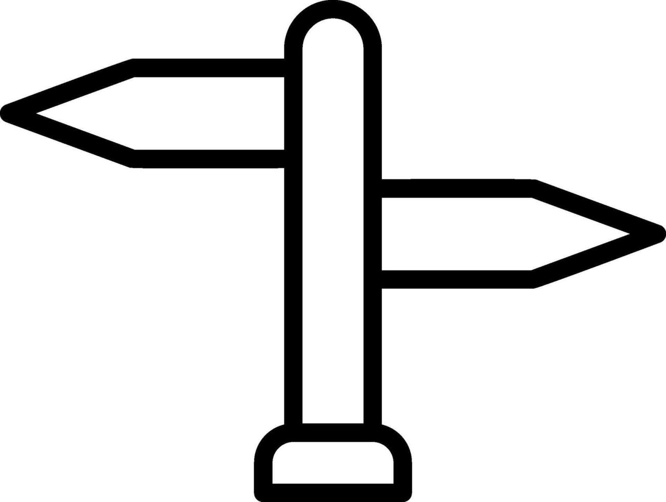 Signpost Line Icon vector