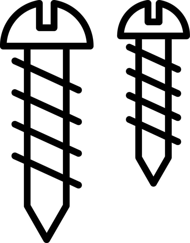 Screw Line Icon vector
