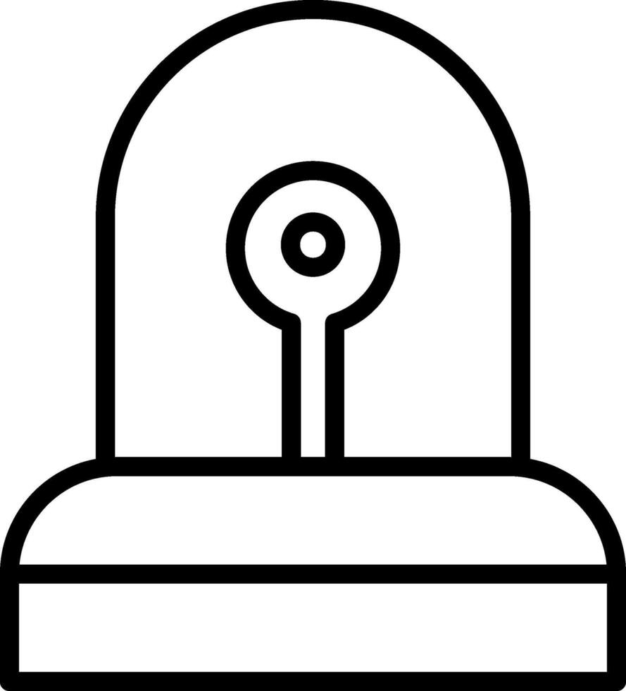 Siren Line Icon vector