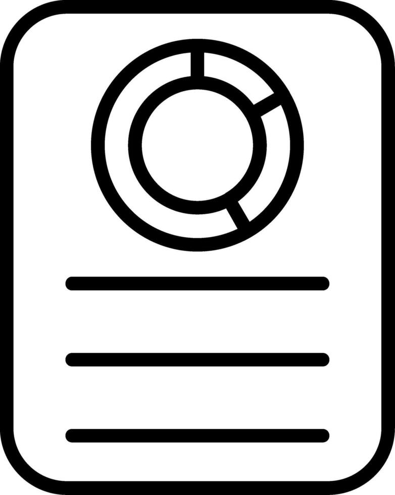Pie Chart Line Icon vector