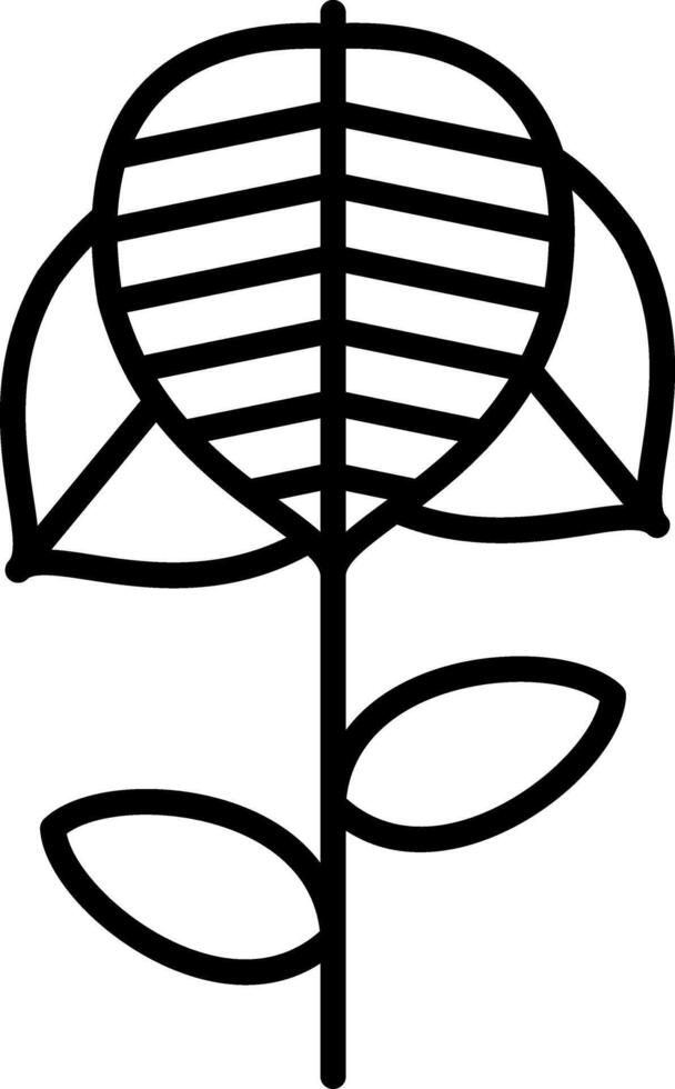 Anthurium Line Icon vector