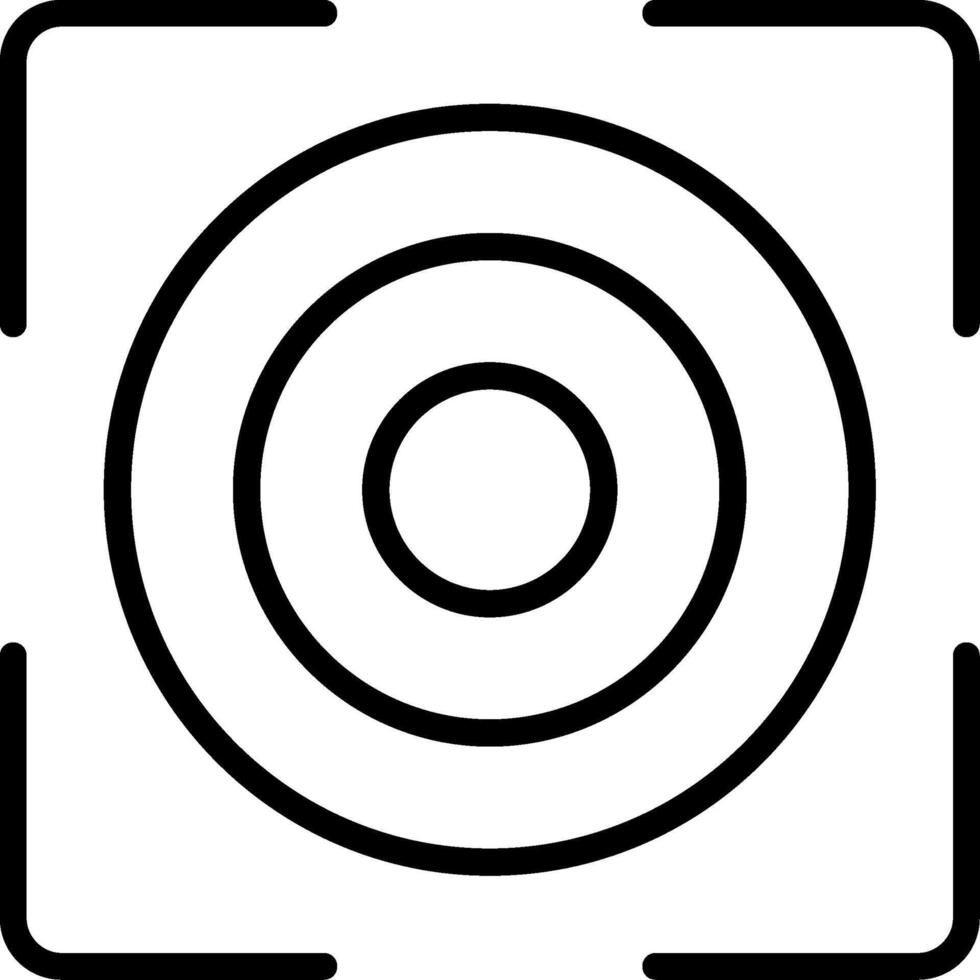 Target Line Icon vector