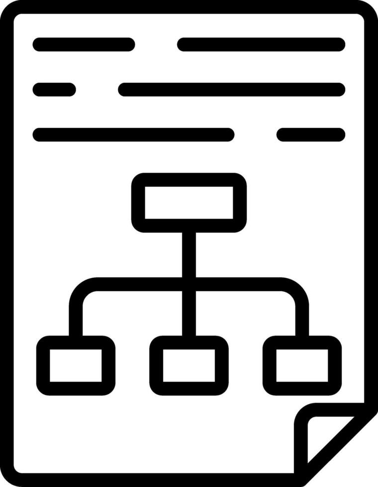 Planning Line Icon vector