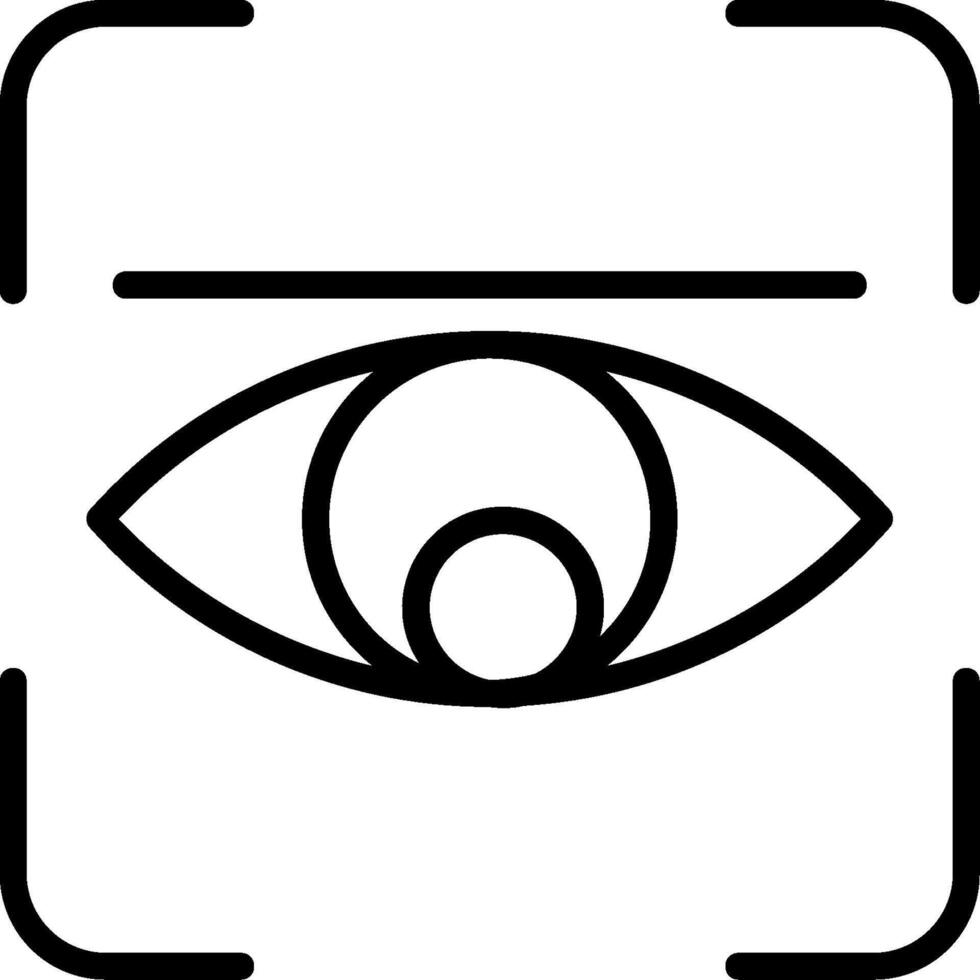 Retina Line Icon vector