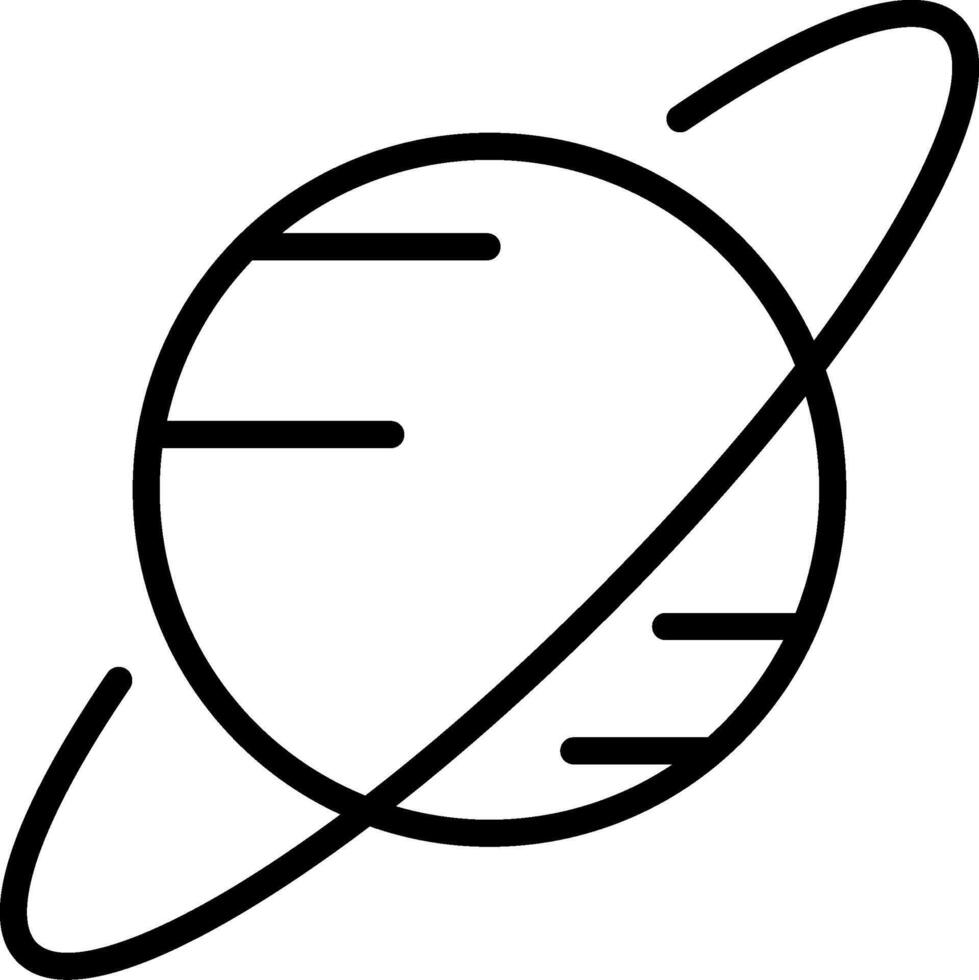 Saturn Line Icon vector