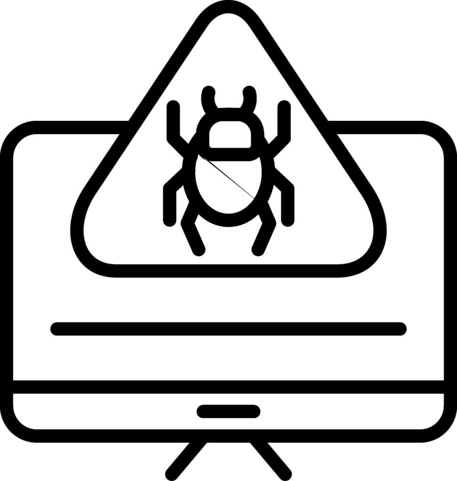 virus Line Icon vector