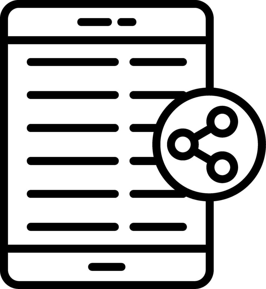 Content Line Icon vector