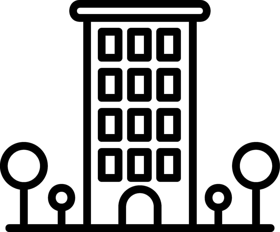 Work Place Line Icon vector